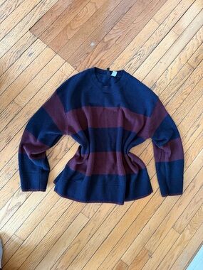H&M STRIPED CREW SWEATER